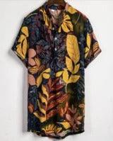 Slim shirt men contrast color printing shirt men - melvincucci