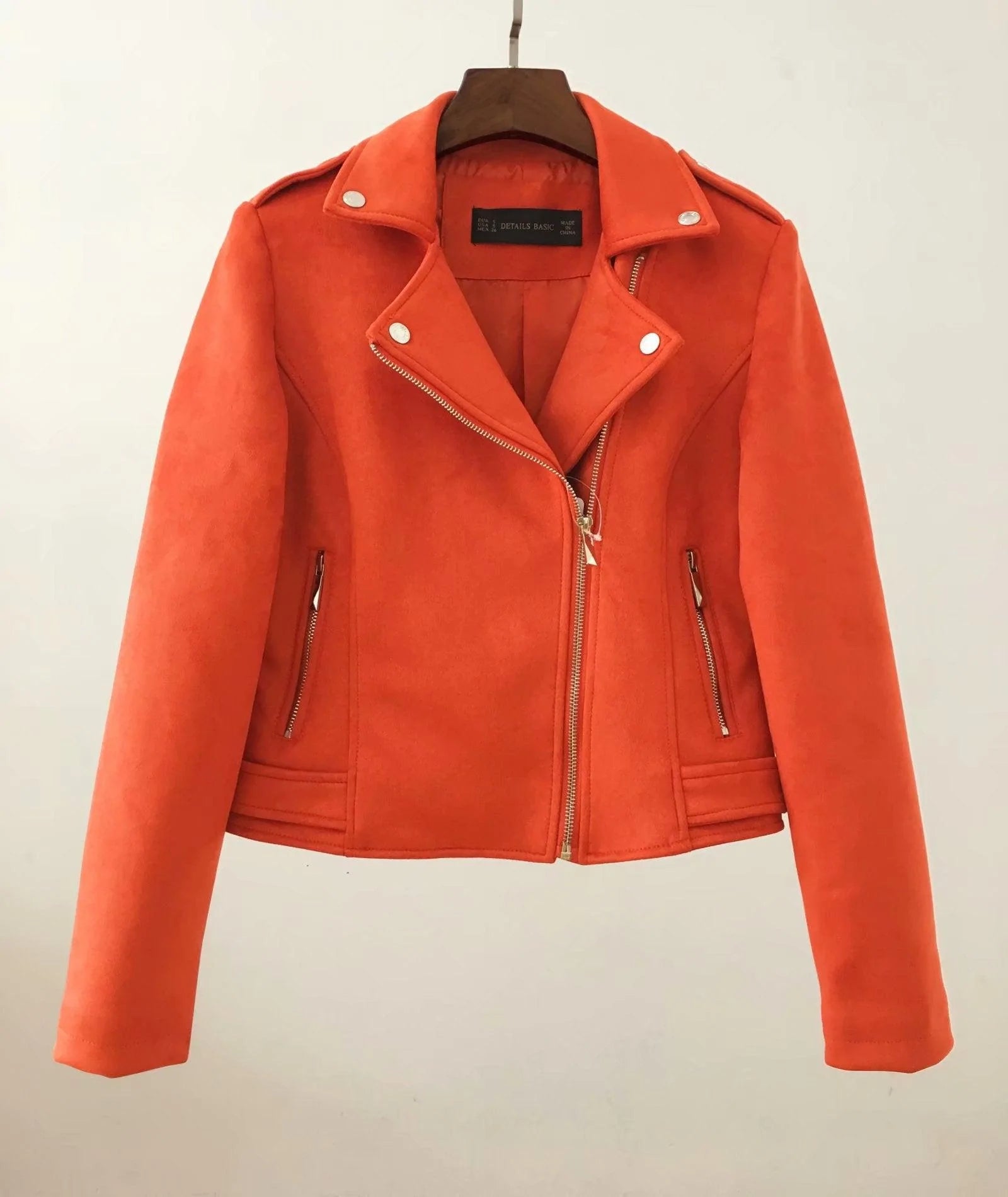 Slim Short Leather Jacket Deerskin Women - melvincucci