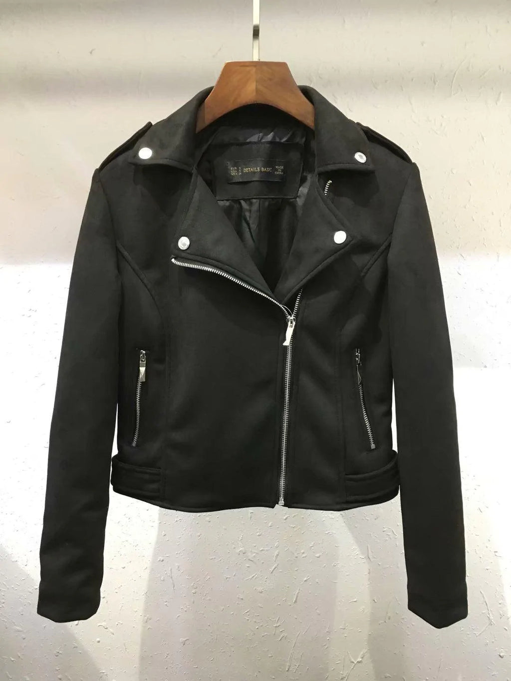 Slim Short Leather Jacket Deerskin Women - melvincucci