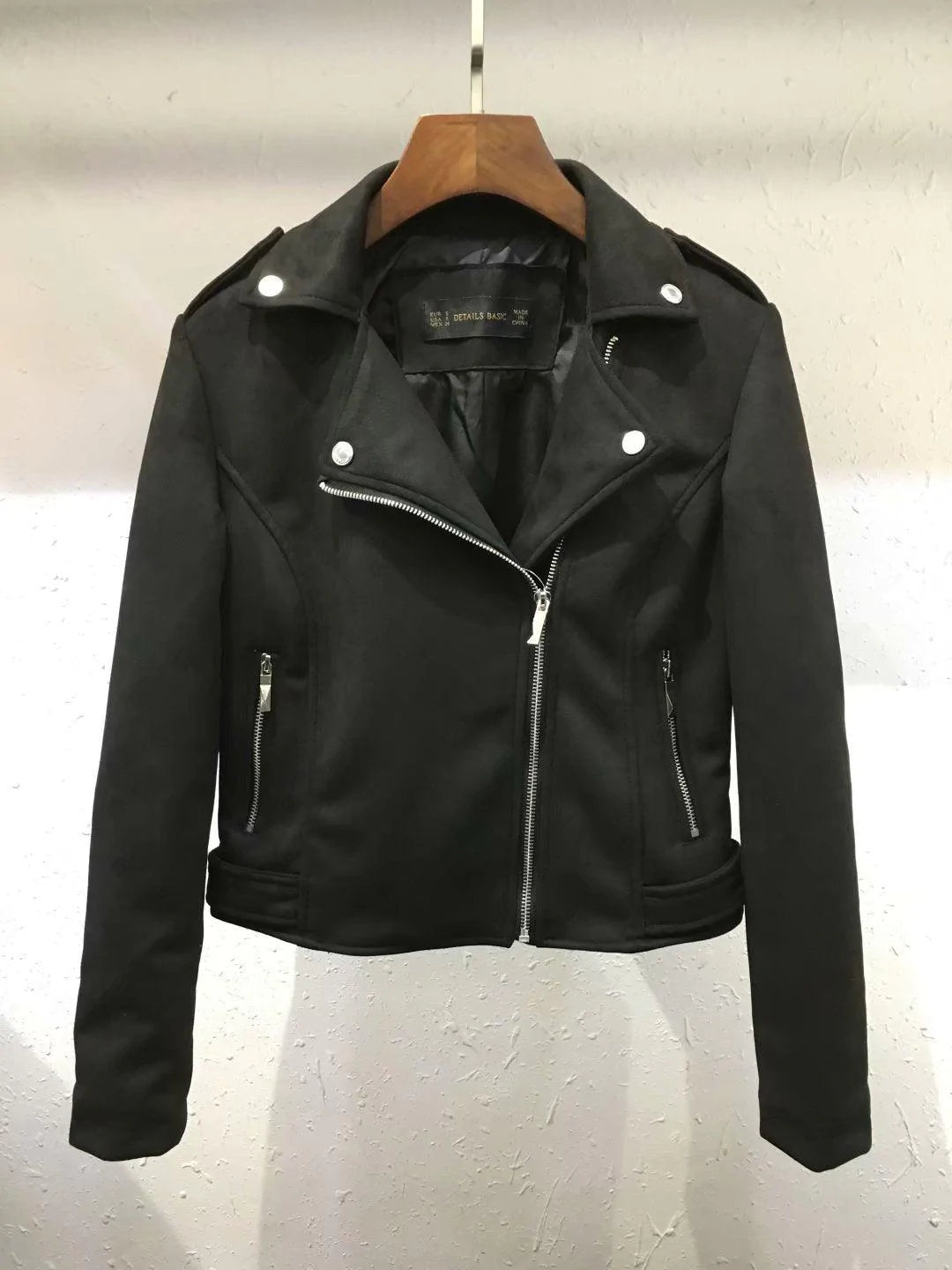 Slim Short Leather Jacket Deerskin Women - melvincucci