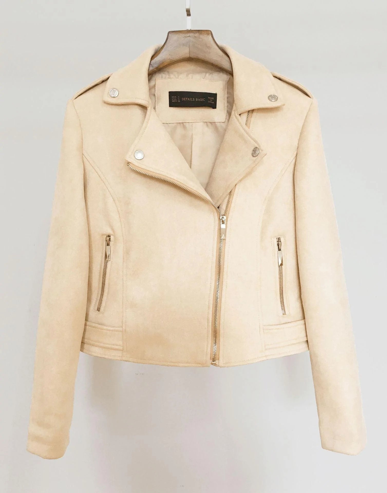 Slim Short Leather Jacket Deerskin Women - melvincucci