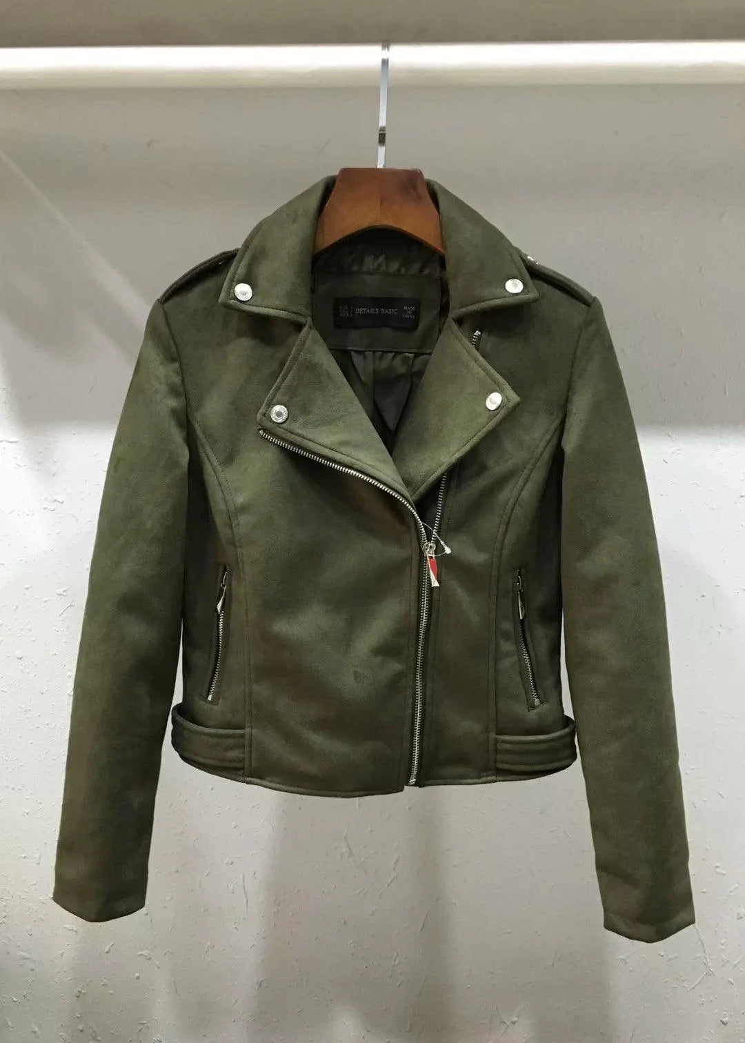 Slim Short Leather Jacket Deerskin Women - melvincucci