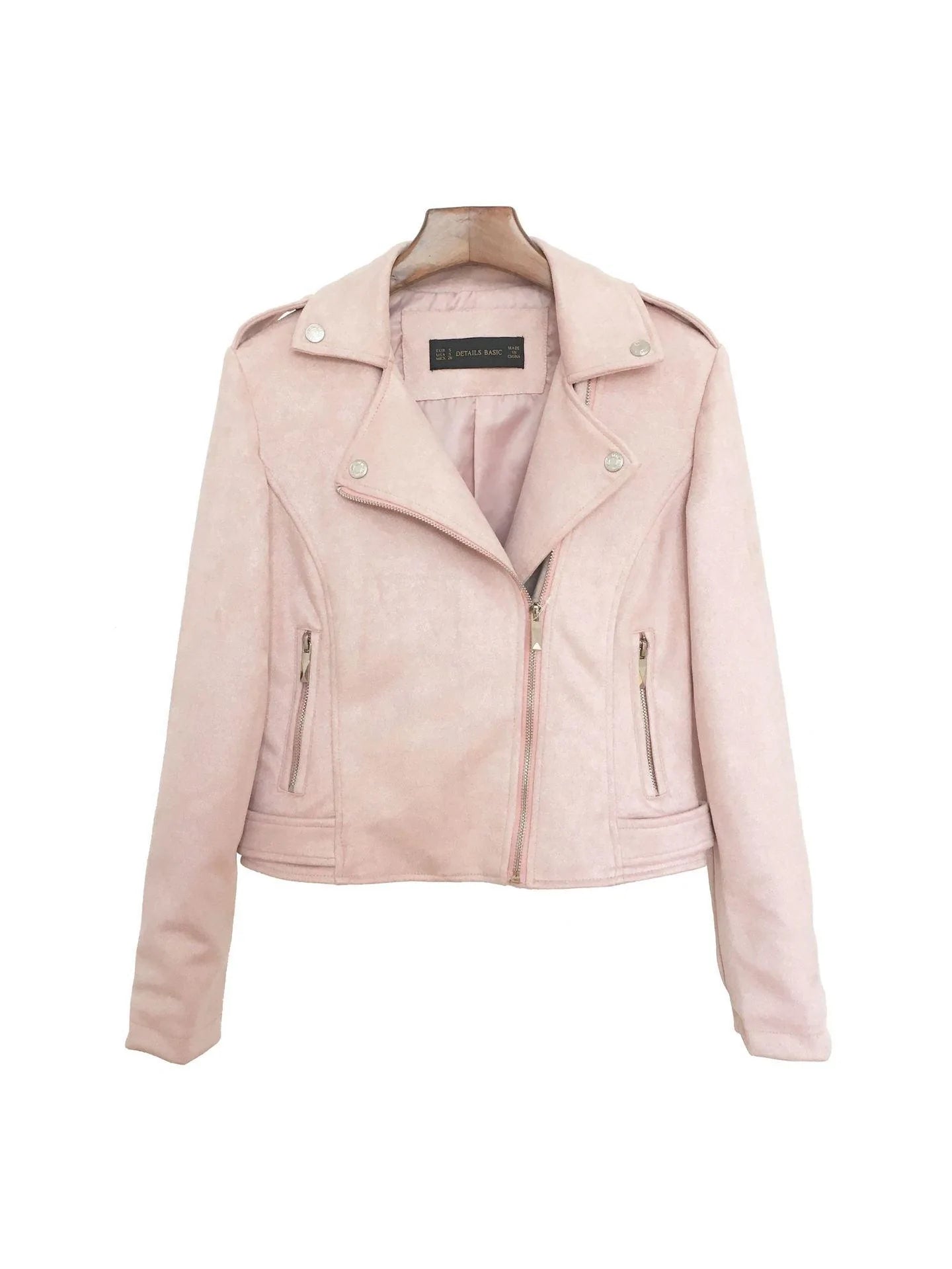 Slim Short Leather Jacket Deerskin Women - melvincucci