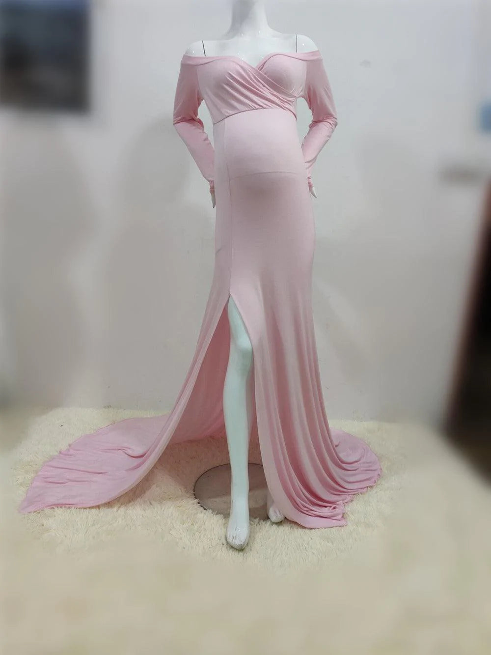 Slit Hem Tail Dress Long Dress Photography Dress - melvincucci