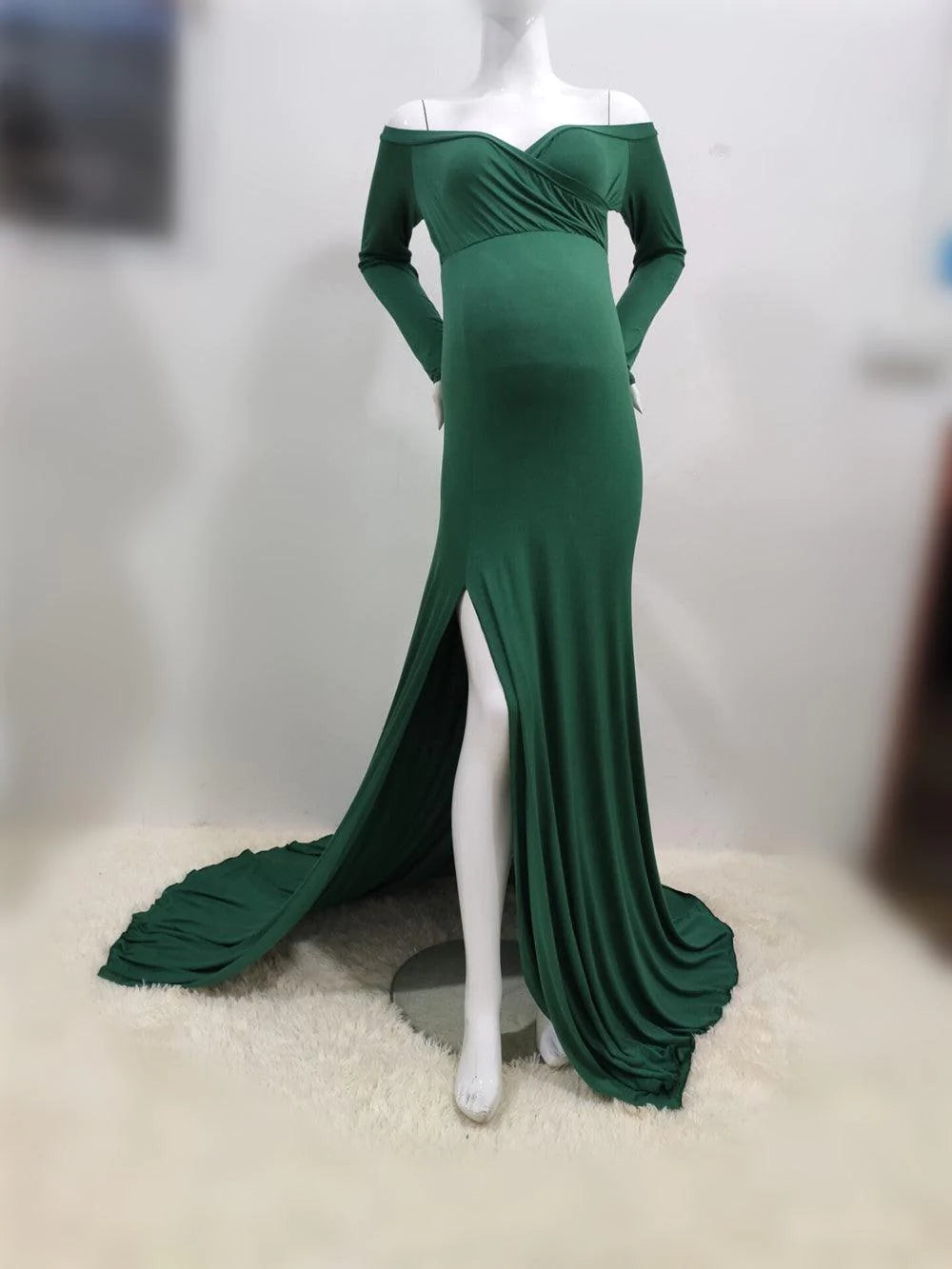 Slit Hem Tail Dress Long Dress Photography Dress - melvincucci