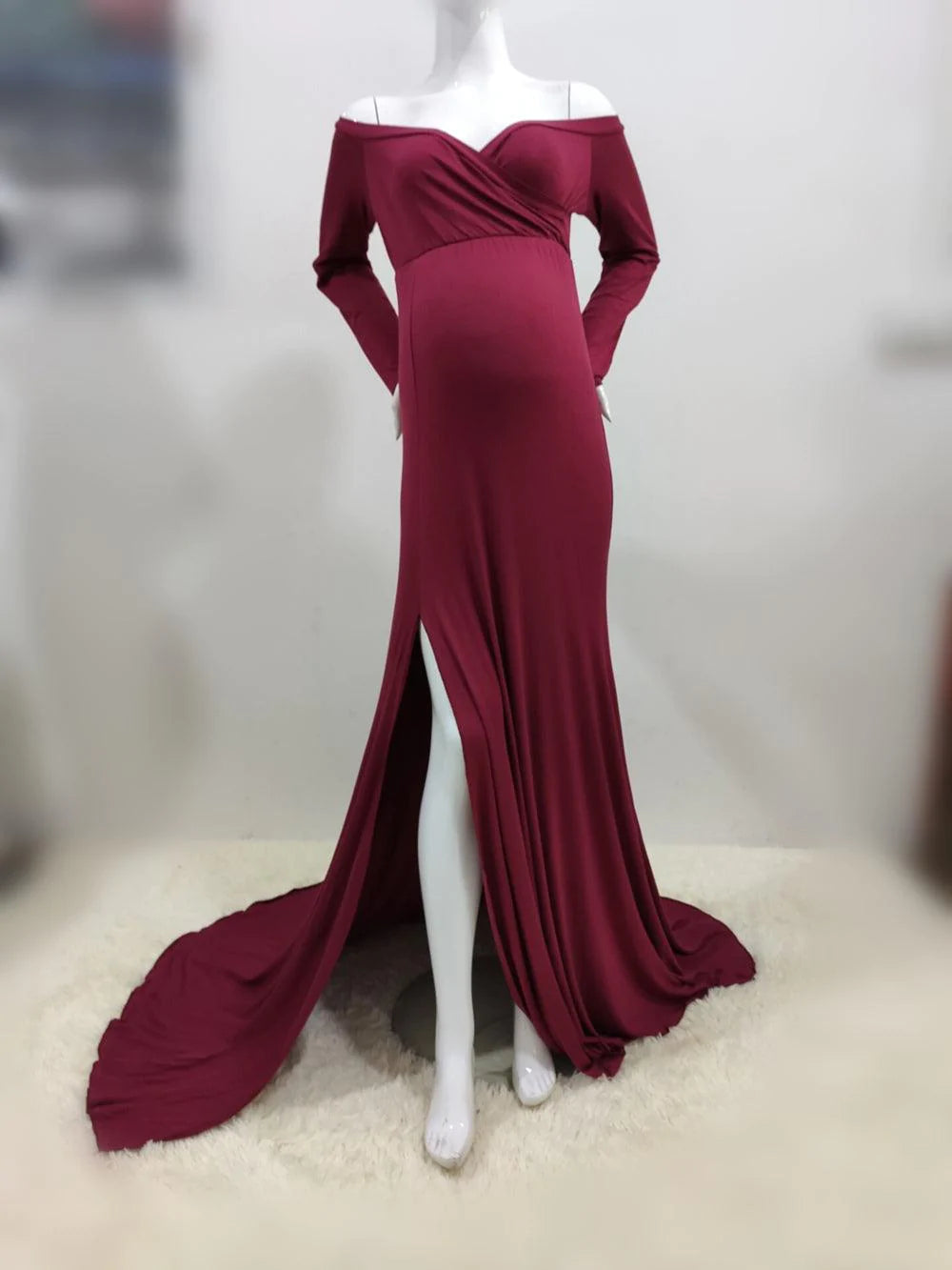 Slit Hem Tail Dress Long Dress Photography Dress - melvincucci