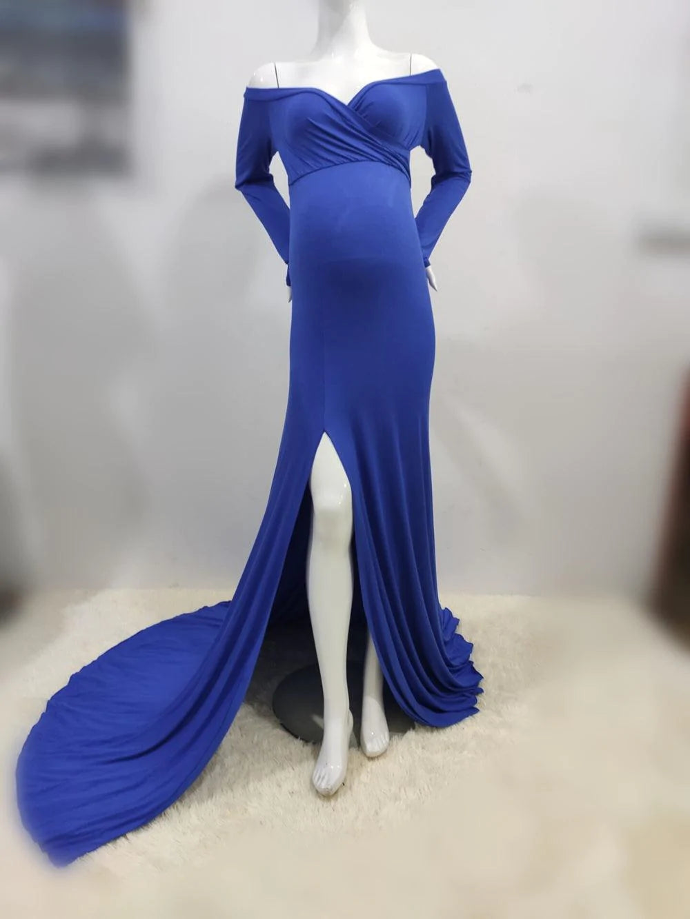 Slit Hem Tail Dress Long Dress Photography Dress - melvincucci