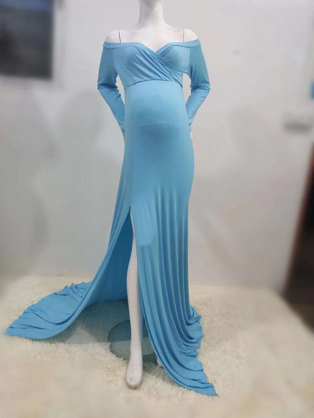 Slit Hem Tail Dress Long Dress Photography Dress - melvincucci