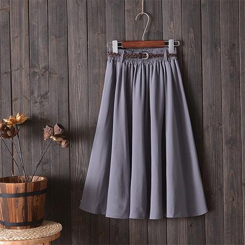 Small Literary A-Line Skirt Women Half-Length Skirt - melvincucci