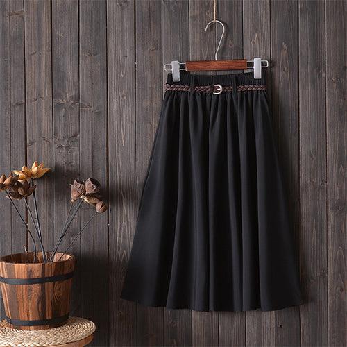 Small Literary A-Line Skirt Women Half-Length Skirt - melvincucci
