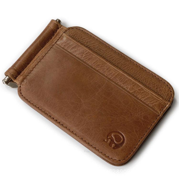 Small Round Elephant Leather Card Holder - melvincucci