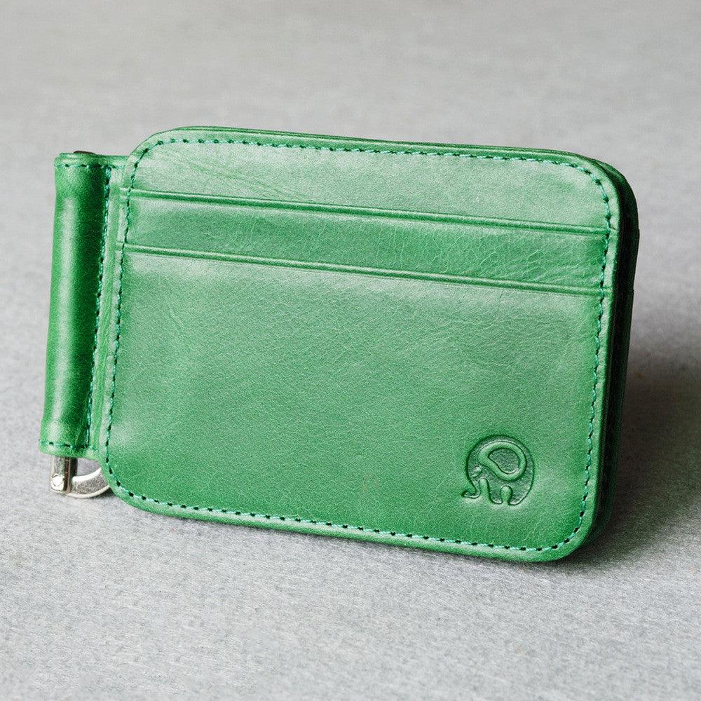 Small Round Elephant Leather Card Holder - melvincucci
