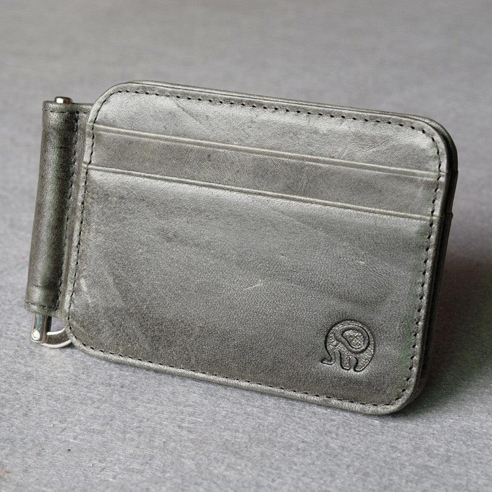 Small Round Elephant Leather Card Holder - melvincucci