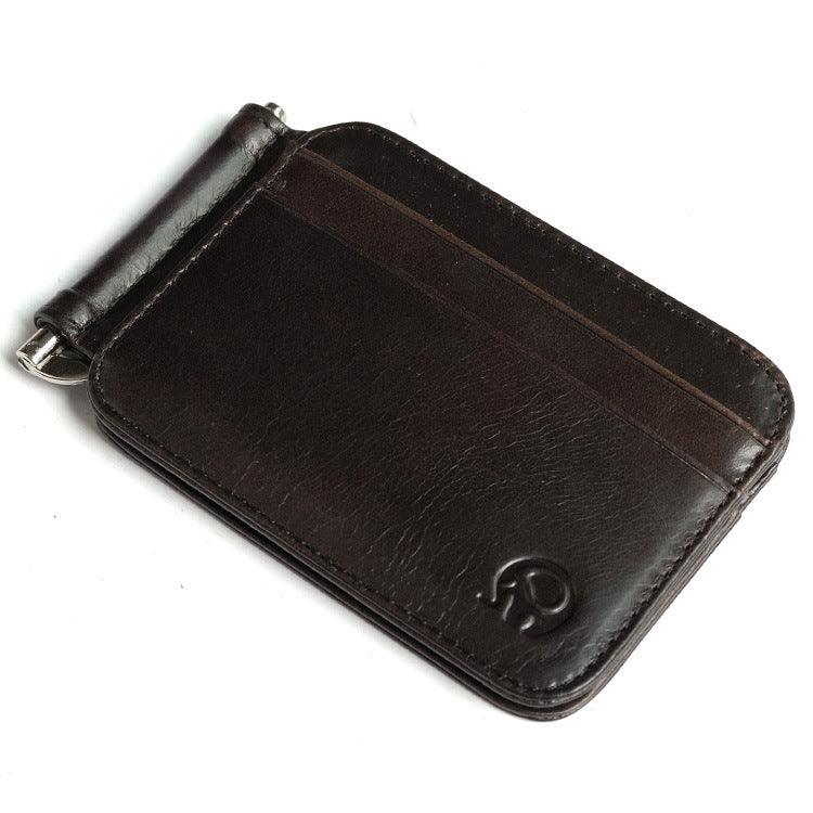 Small Round Elephant Leather Card Holder - melvincucci