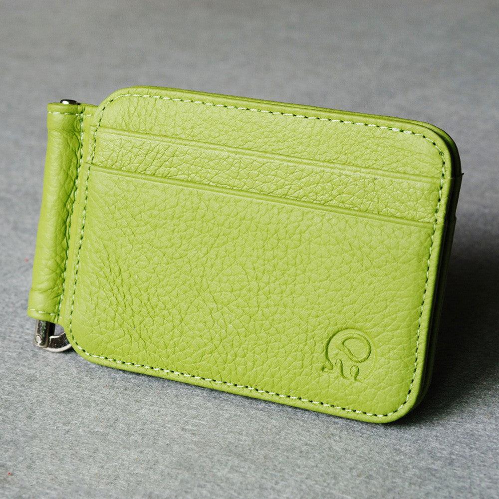 Small Round Elephant Leather Card Holder - melvincucci