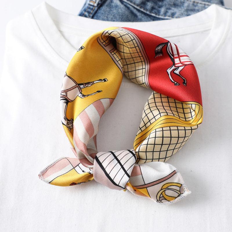 Small Square Scarf Women's Silk Scarf Decorative Scarf - melvincucci