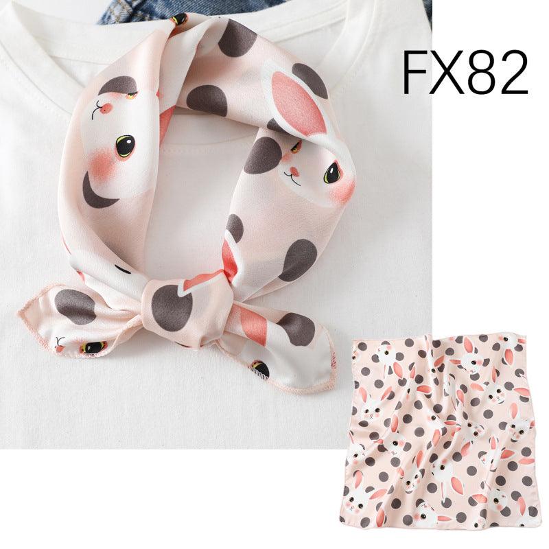Small Square Scarf Women's Silk Scarf Decorative Scarf - melvincucci