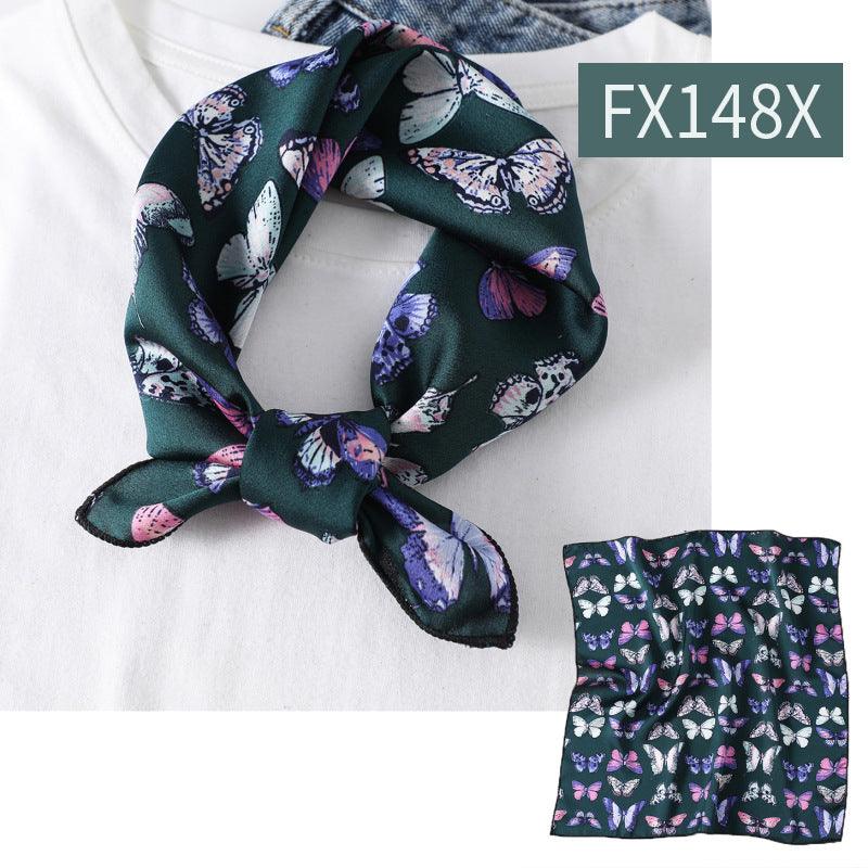 Small Square Scarf Women's Silk Scarf Decorative Scarf - melvincucci