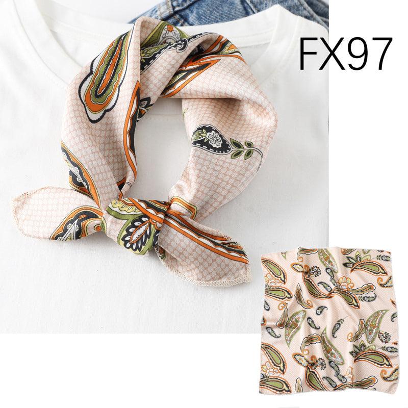 Small Square Scarf Women's Silk Scarf Decorative Scarf - melvincucci