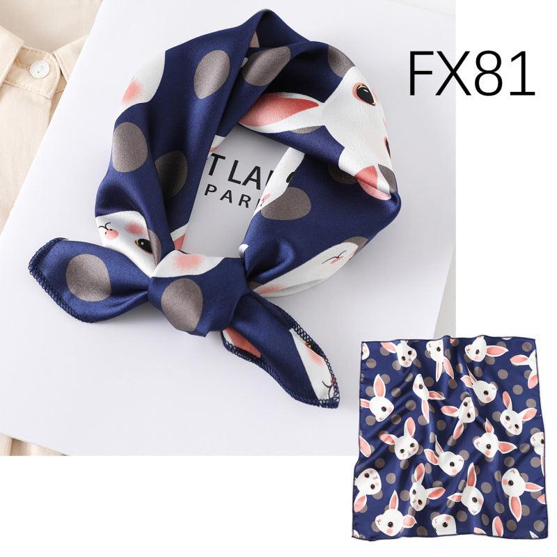 Small Square Scarf Women's Silk Scarf Decorative Scarf - melvincucci