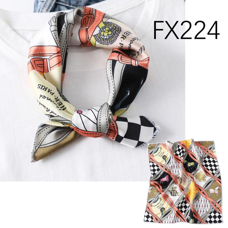 Small Square Scarf Women's Silk Scarf Decorative Scarf - melvincucci