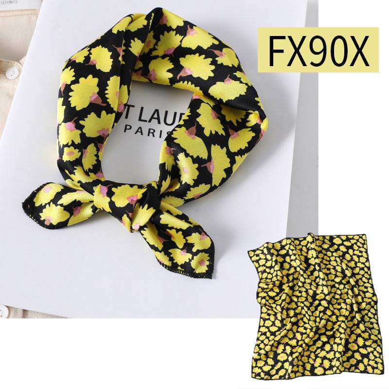 Small Square Scarf Women's Silk Scarf Decorative Scarf - melvincucci