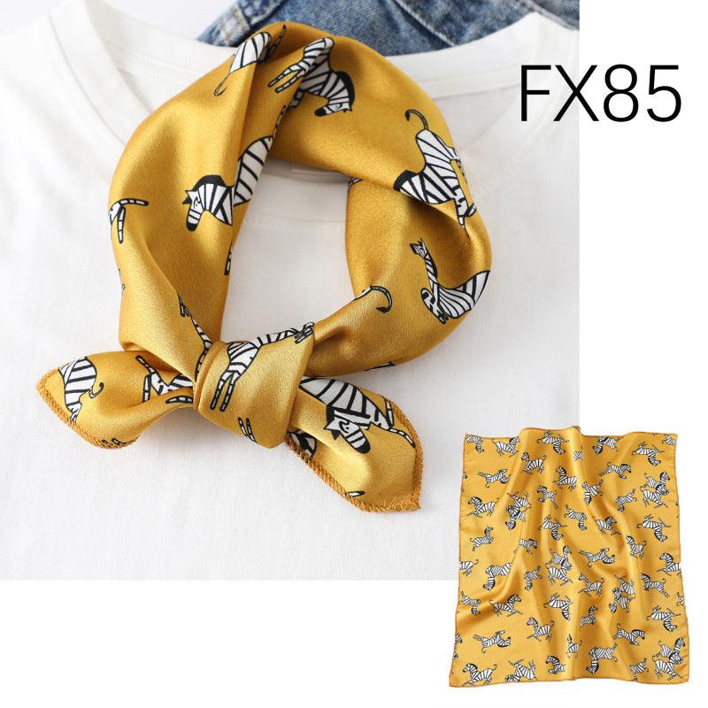 Small Square Scarf Women's Silk Scarf Decorative Scarf - melvincucci