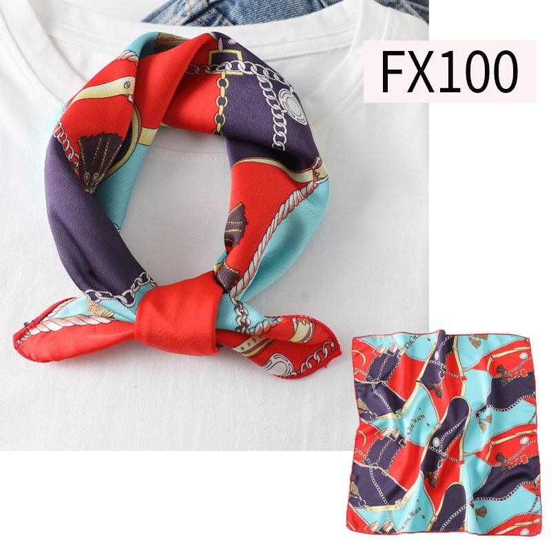 Small Square Scarf Women's Silk Scarf Decorative Scarf - melvincucci