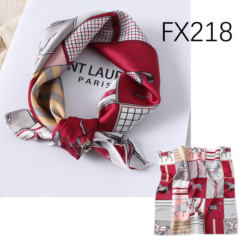 Small Square Scarf Women's Silk Scarf Decorative Scarf - melvincucci