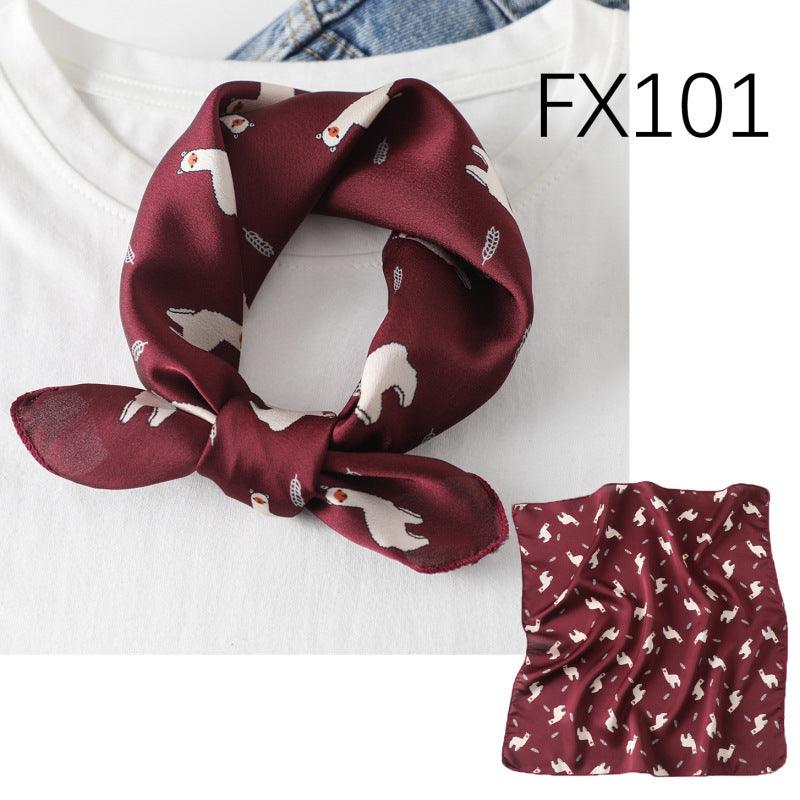 Small Square Scarf Women's Silk Scarf Decorative Scarf - melvincucci