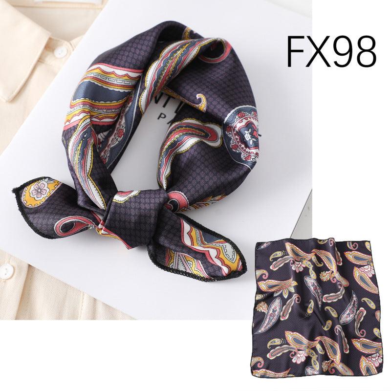 Small Square Scarf Women's Silk Scarf Decorative Scarf - melvincucci