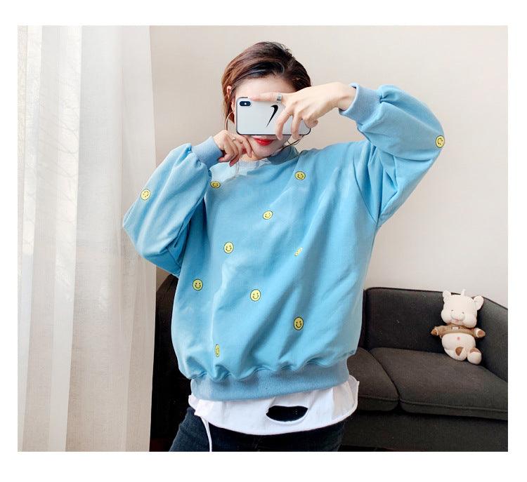 Smiley embroidered sweatshirt - melvincucci