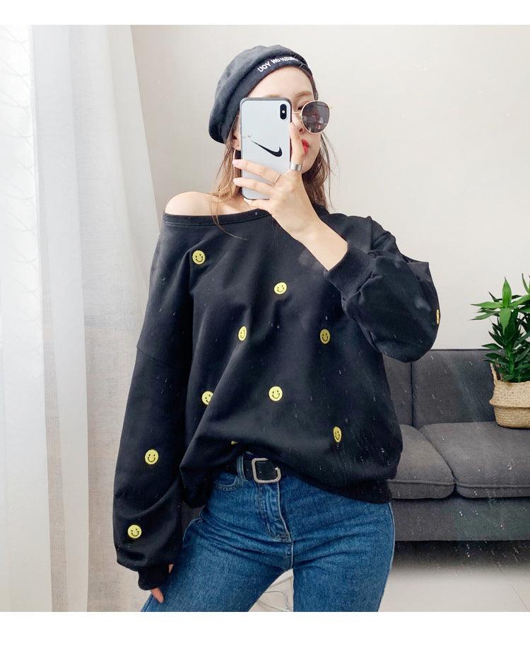 Smiley embroidered sweatshirt - melvincucci