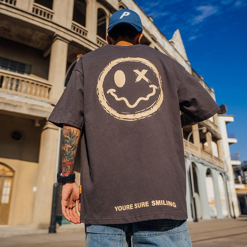 Smiley T-shirt men short sleeve - melvincucci