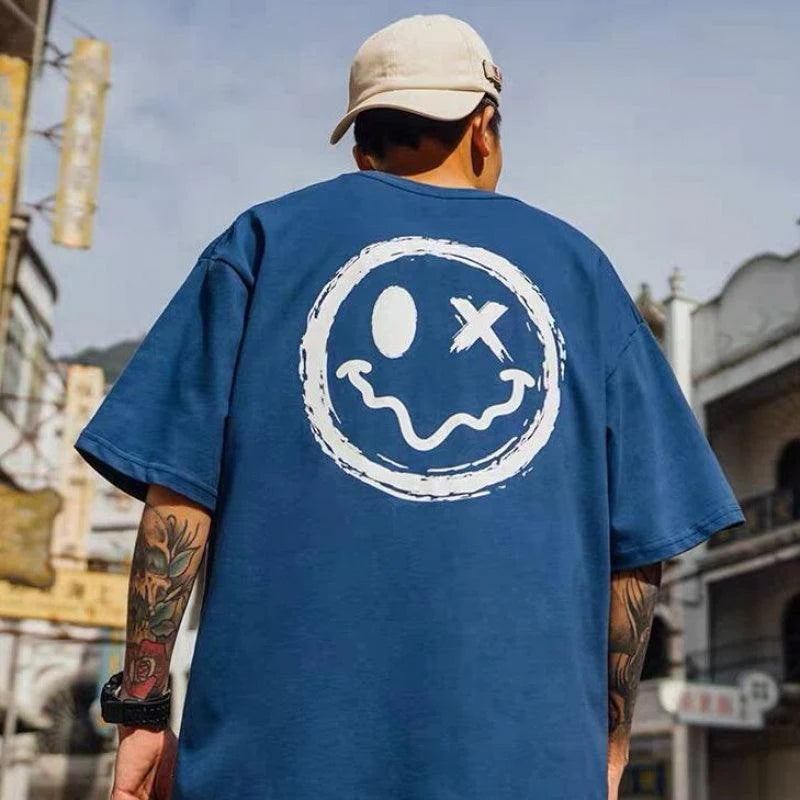 Smiley T-shirt men short sleeve - melvincucci