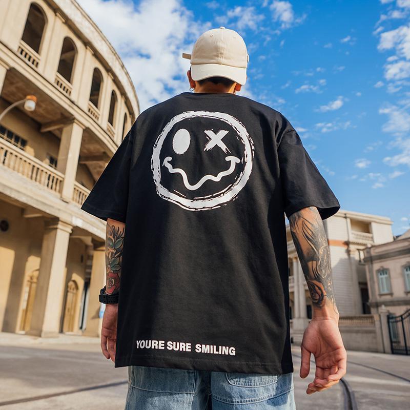 Smiley T-shirt men short sleeve - melvincucci