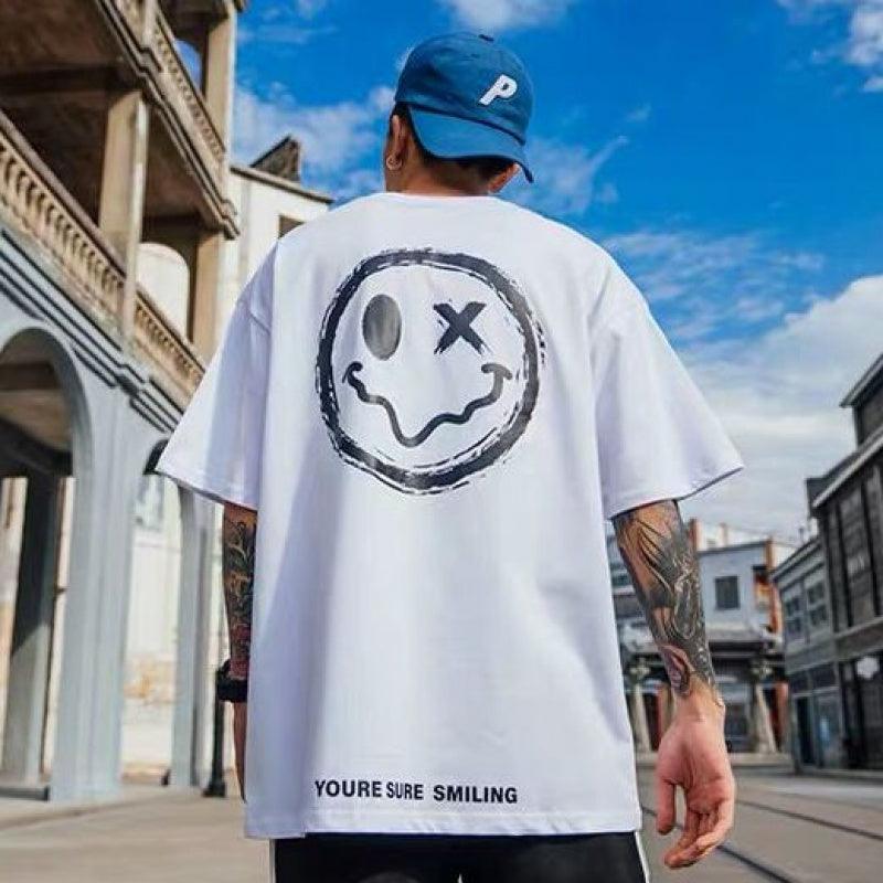 Smiley T-shirt men short sleeve - melvincucci