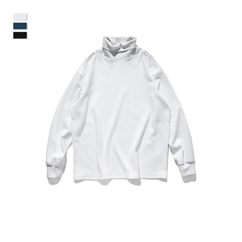 Solid color high collar long sleeve - melvincucci