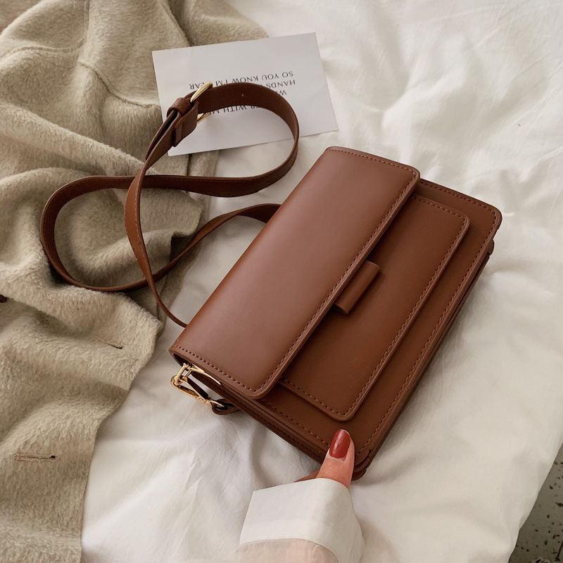 Solid Color PU Leather Crossbody Bags For Women - melvincucci