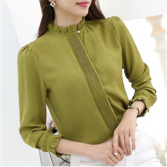 Solid color single breasted chiffon shirt - melvincucci