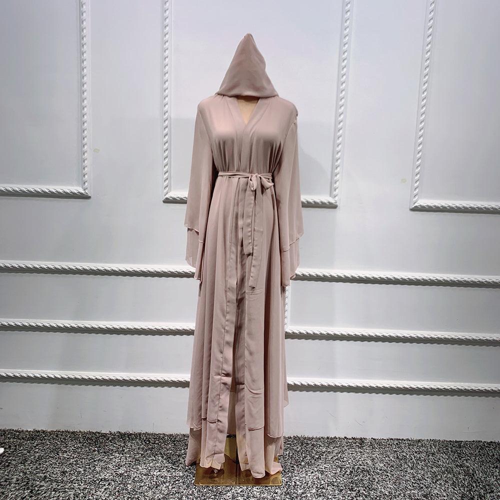 Solid Open Abaya Kimono Dubai Turkey Kaftan Muslim Cardigan - melvincucci