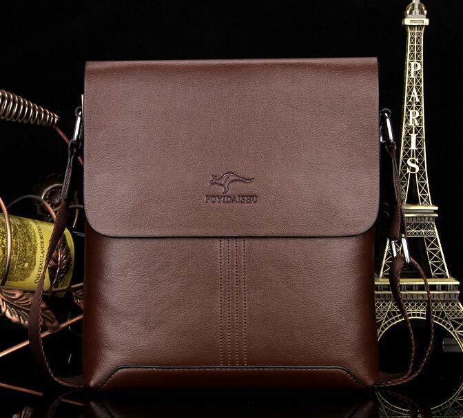 Solid Soft Leather Men Messenger Bag - melvincucci