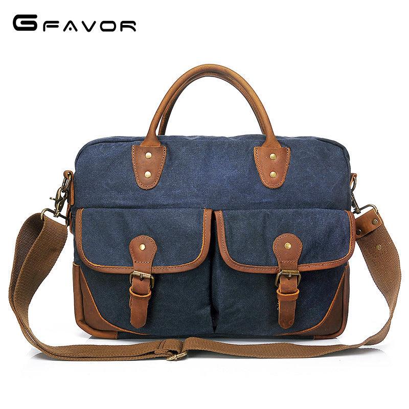 Source Canvas Bag Tote briefcase Men Men Retro casual Crossbody Bag cross-border canvas bag - melvincucci