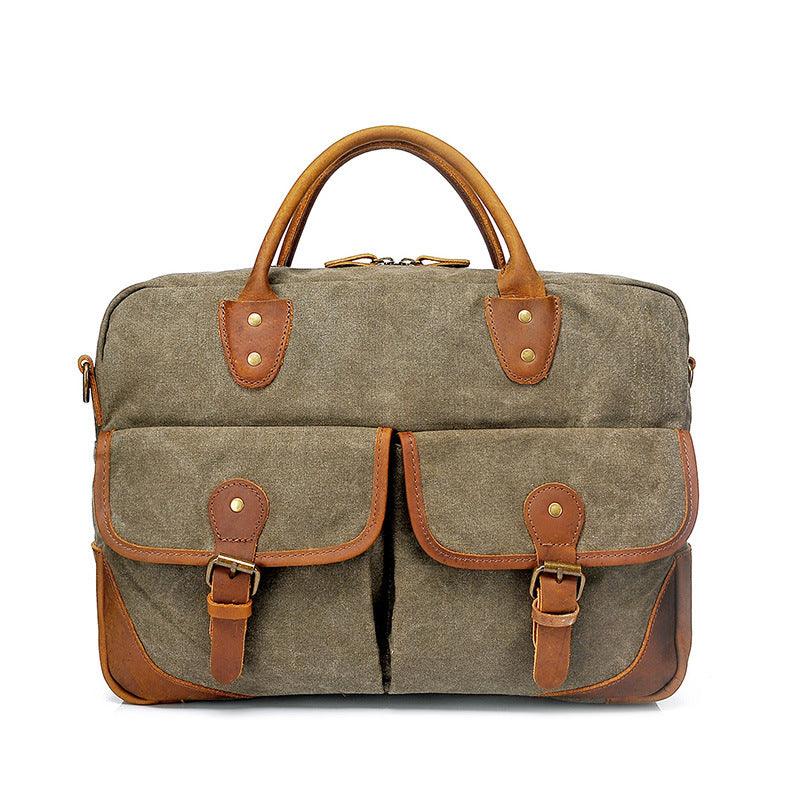 Source Canvas Bag Tote briefcase Men Men Retro casual Crossbody Bag cross-border canvas bag - melvincucci