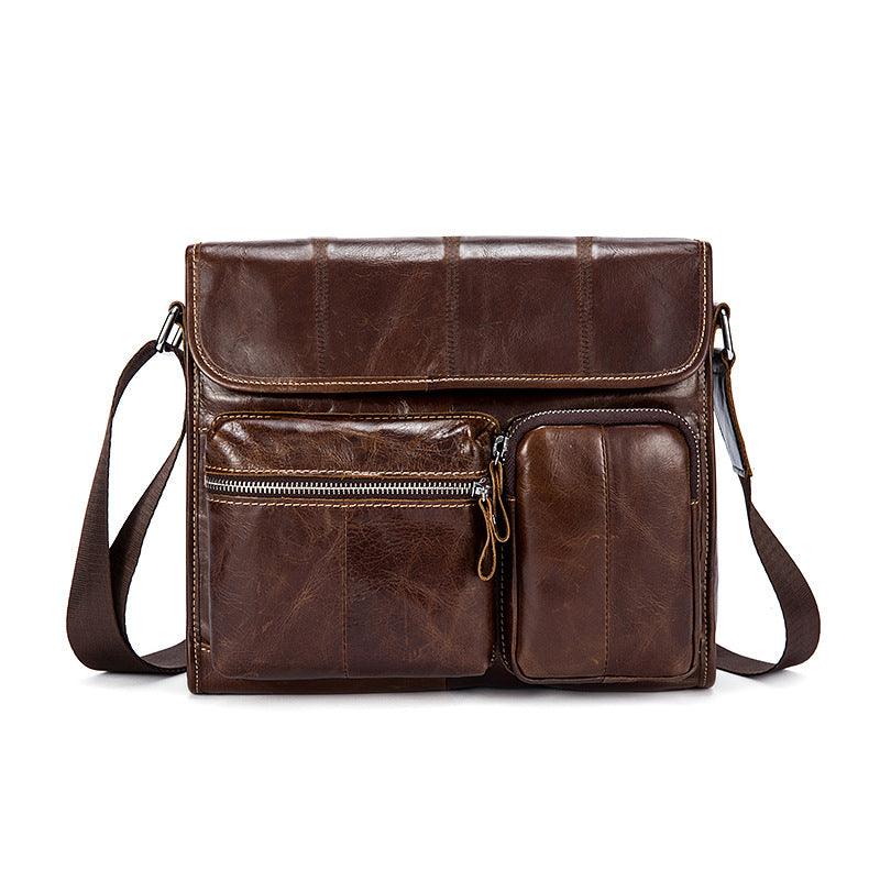 Special offer sales promotion leather bag leather casual bag retro men Shoulder Bag Messenger Bag Leather 380 - melvincucci