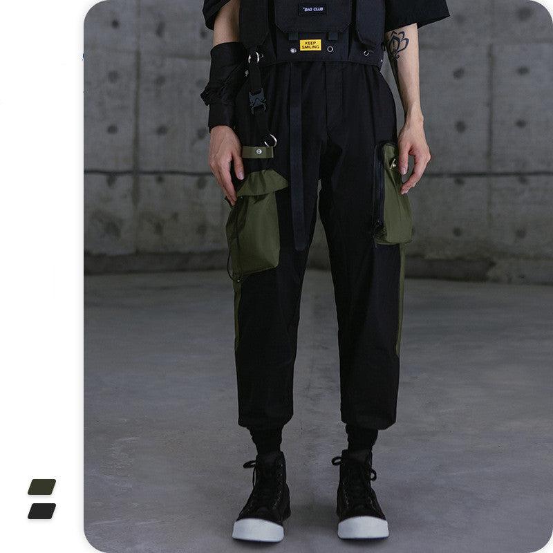 Splicing tooling casual pants men - melvincucci