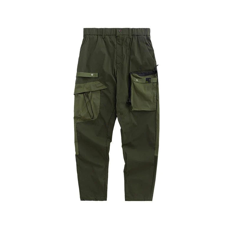 Splicing tooling casual pants men - melvincucci
