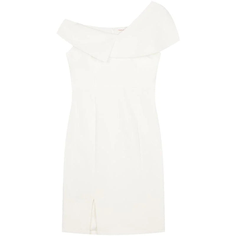 Split white dress dress - melvincucci