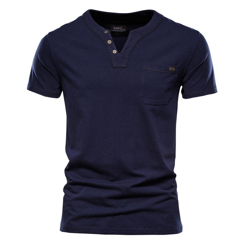 Sports T-shirt Slim Cotton Pocket Men - melvincucci
