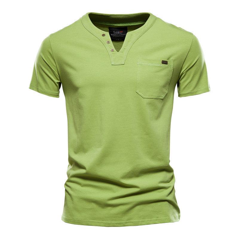 Sports T-shirt Slim Cotton Pocket Men - melvincucci